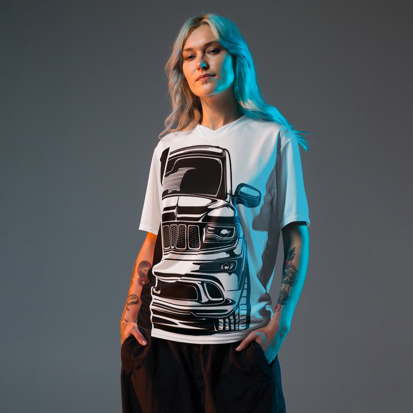 Maillot, t-shirt Grand Cherokee all over unisexe