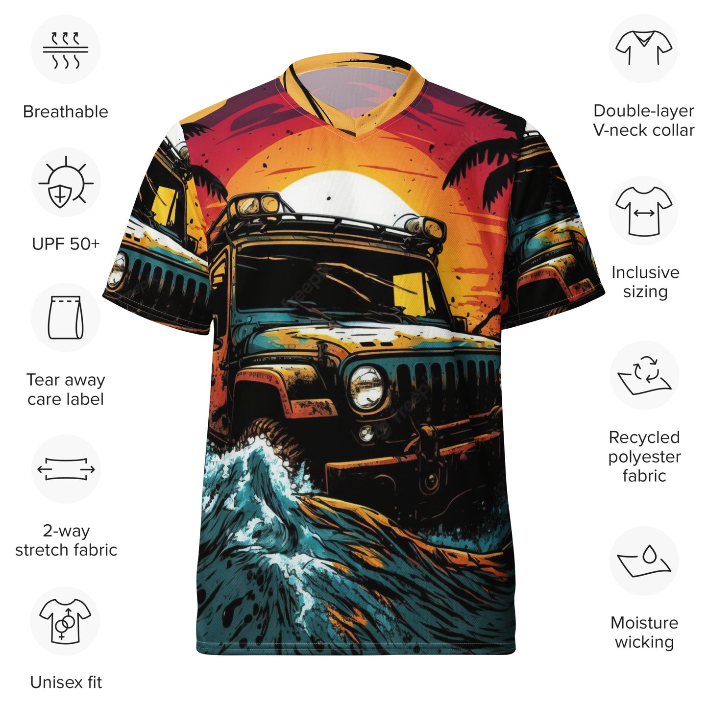 Maillot, t-shirt Wrangler all over unisexe