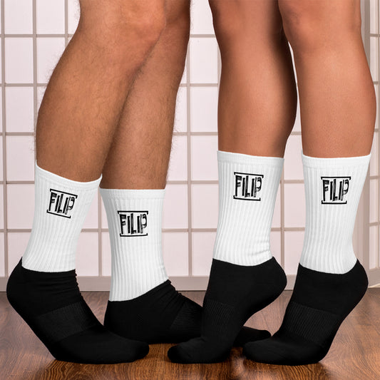Chaussettes Filip unisexe noir et blanche