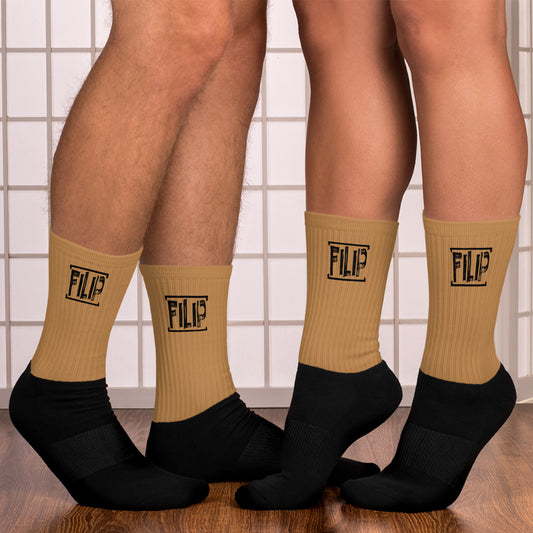 Chaussettes Filip unisexe noire et marron