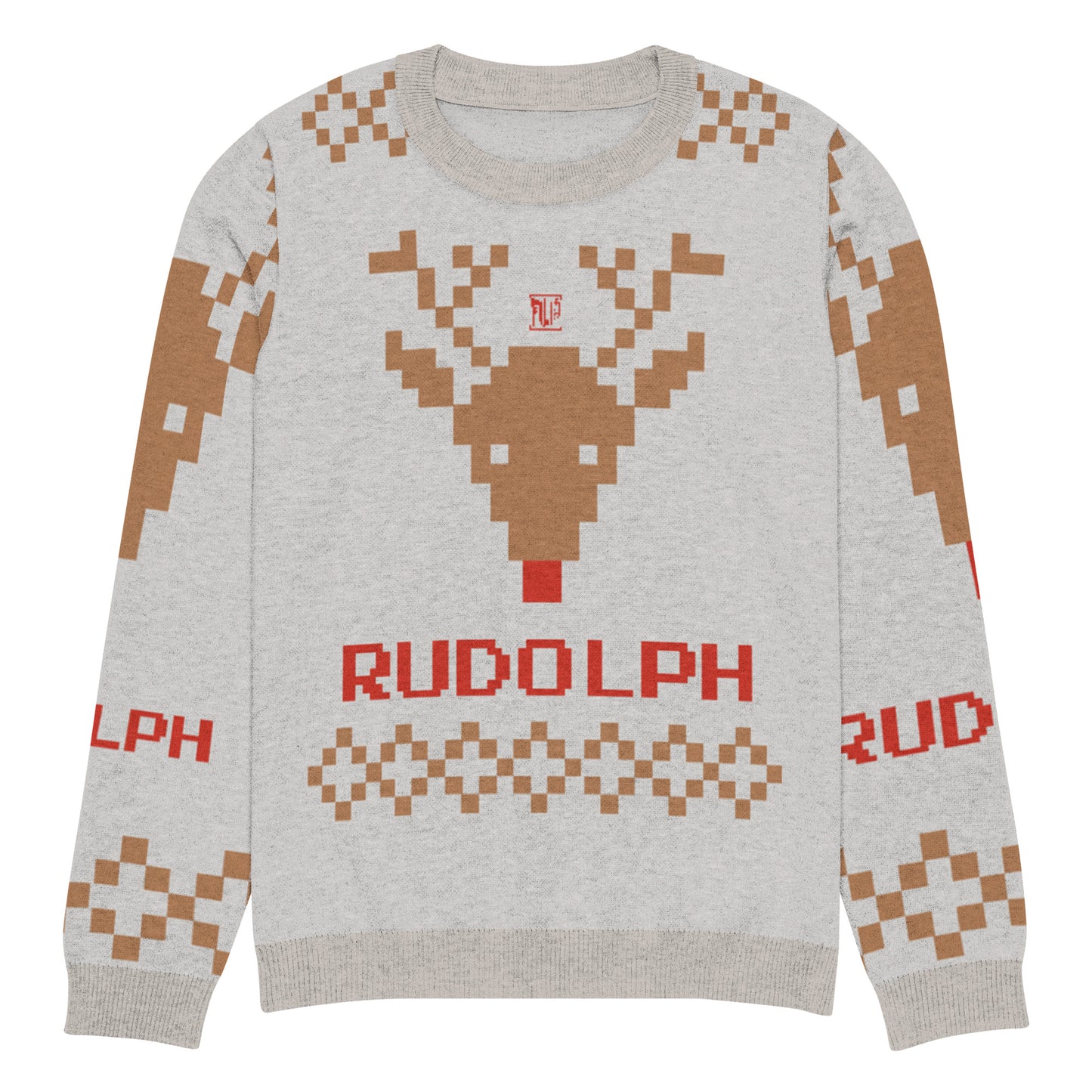 Pull tricoté ras-du-cou "Pull Moche de Noël"