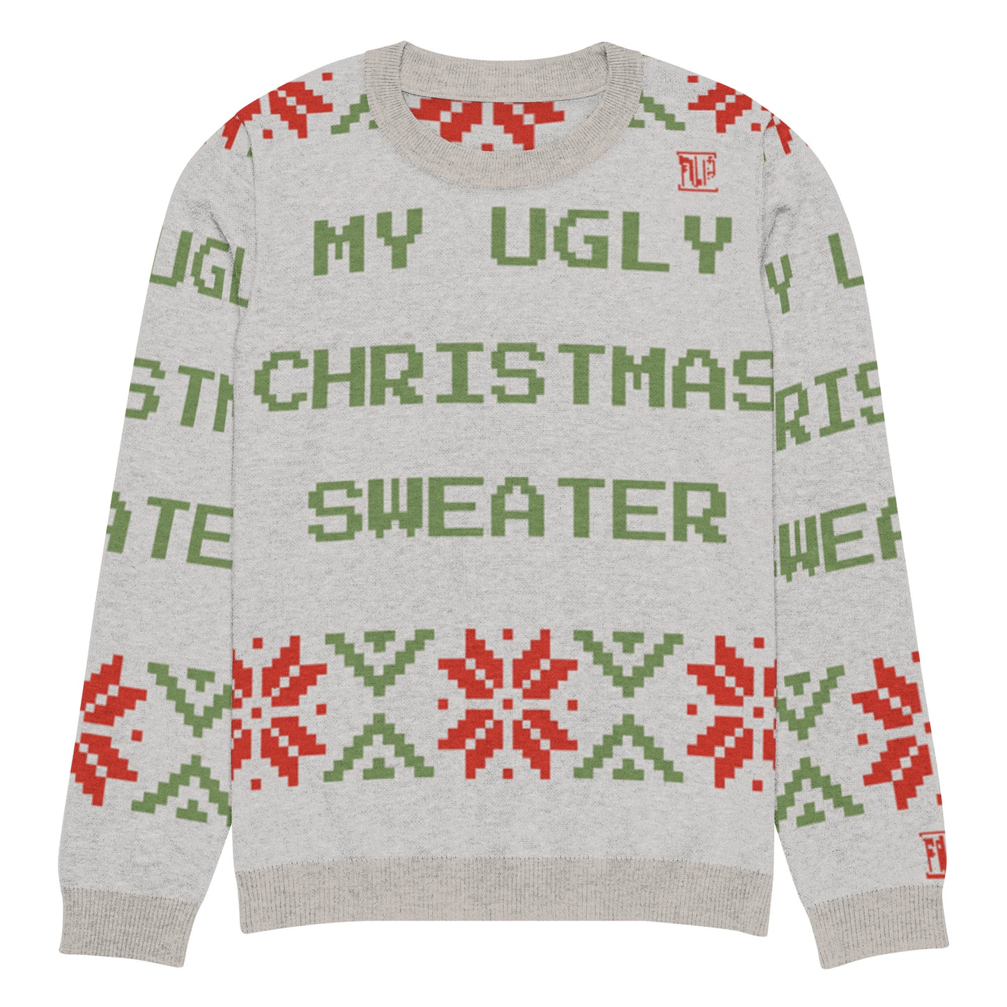 Pull tricoté ras-du-cou "Pull Moche de Noël"