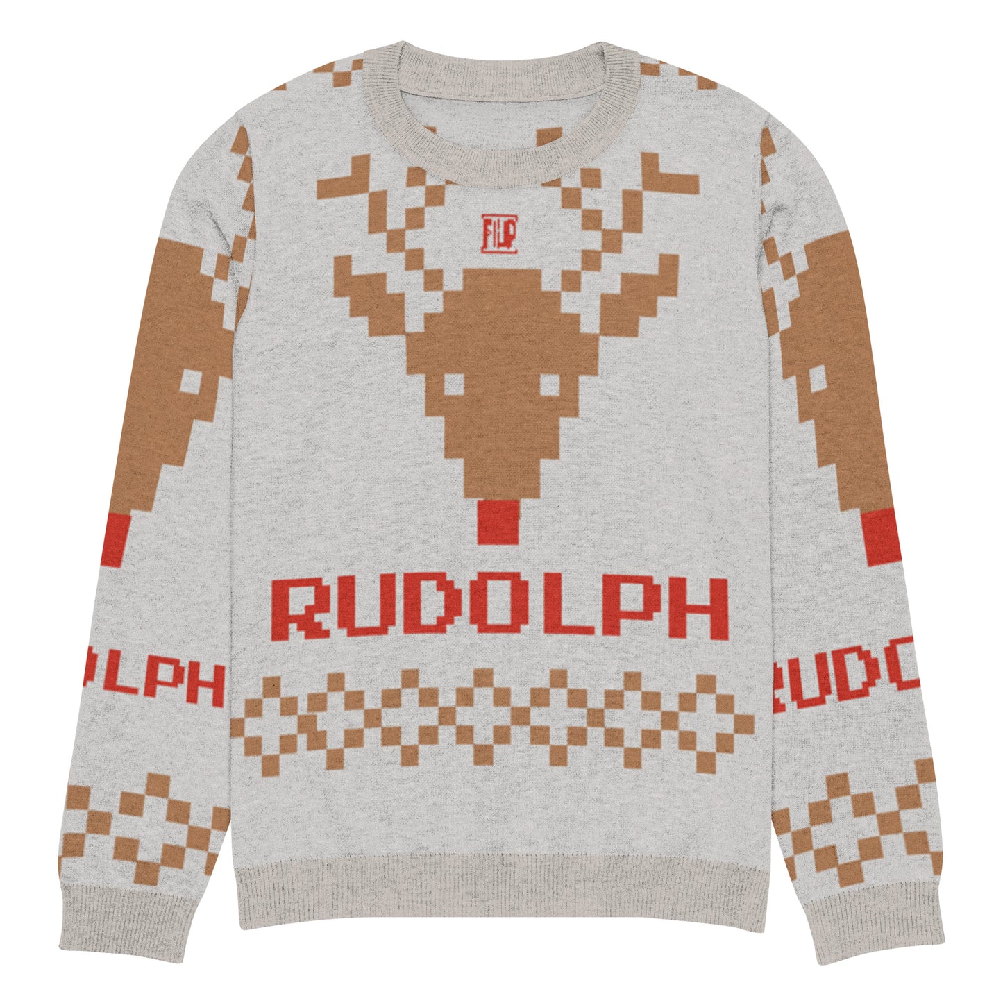 Pull tricoté ras-du-cou "Pull Moche de Noël"