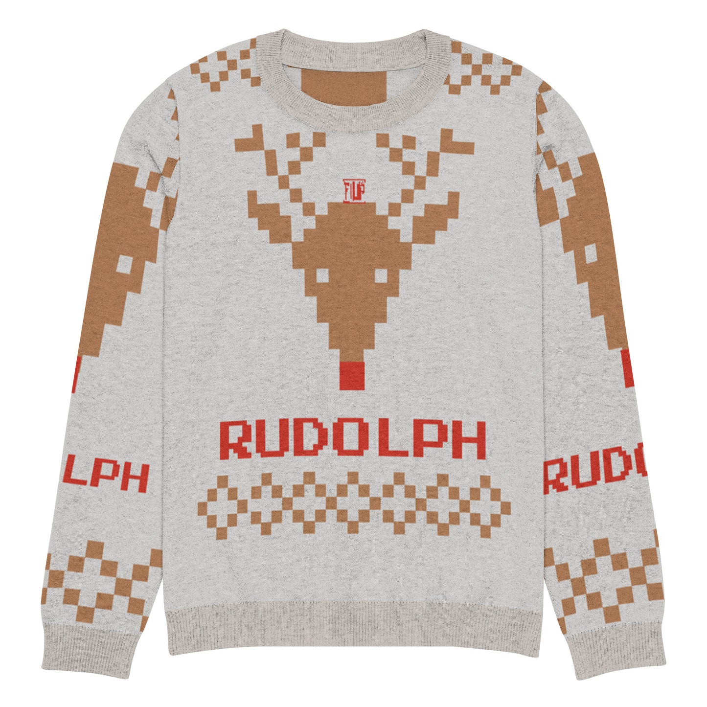 Pull tricoté ras-du-cou "Pull Moche de Noël"