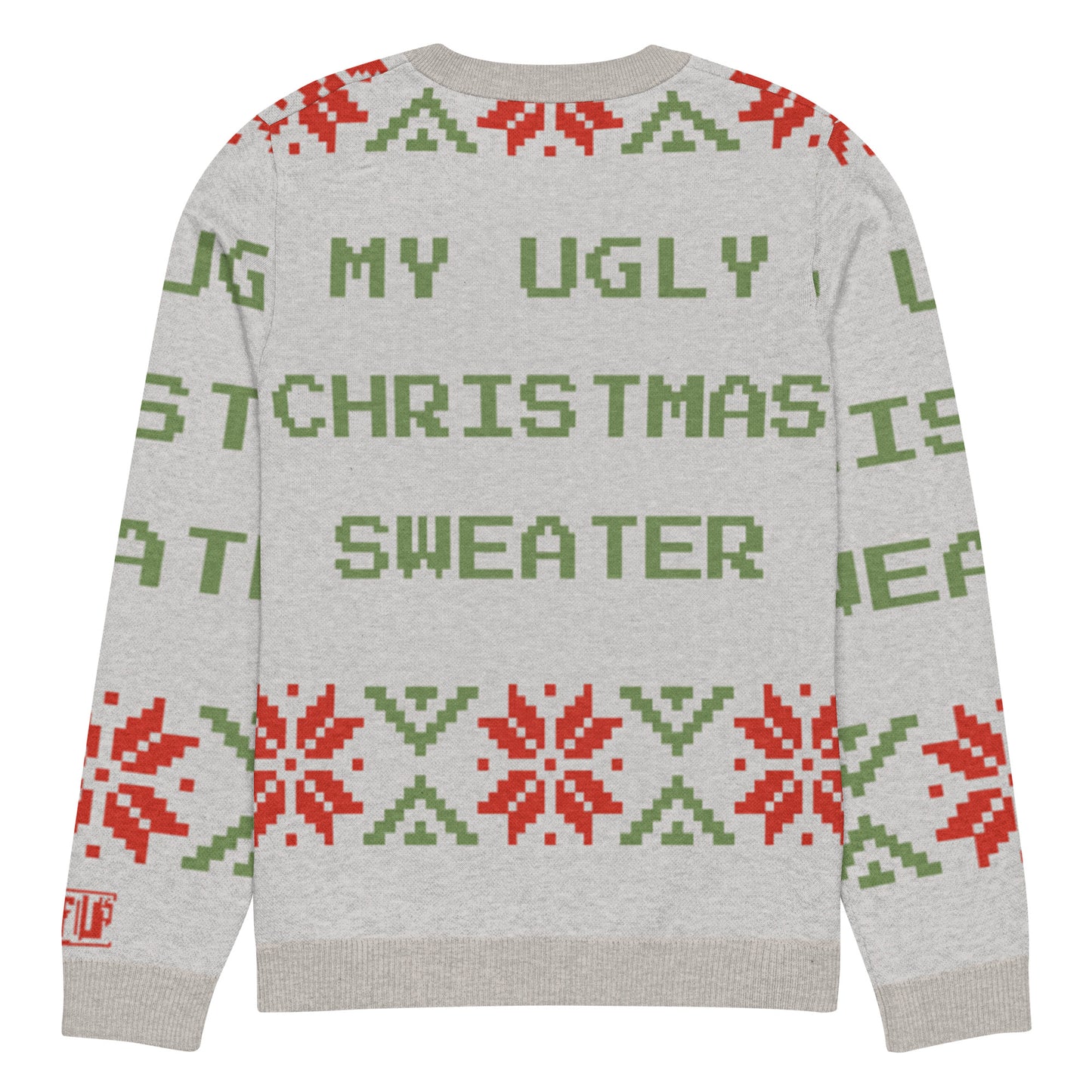 Pull tricoté ras-du-cou "Pull Moche de Noël"