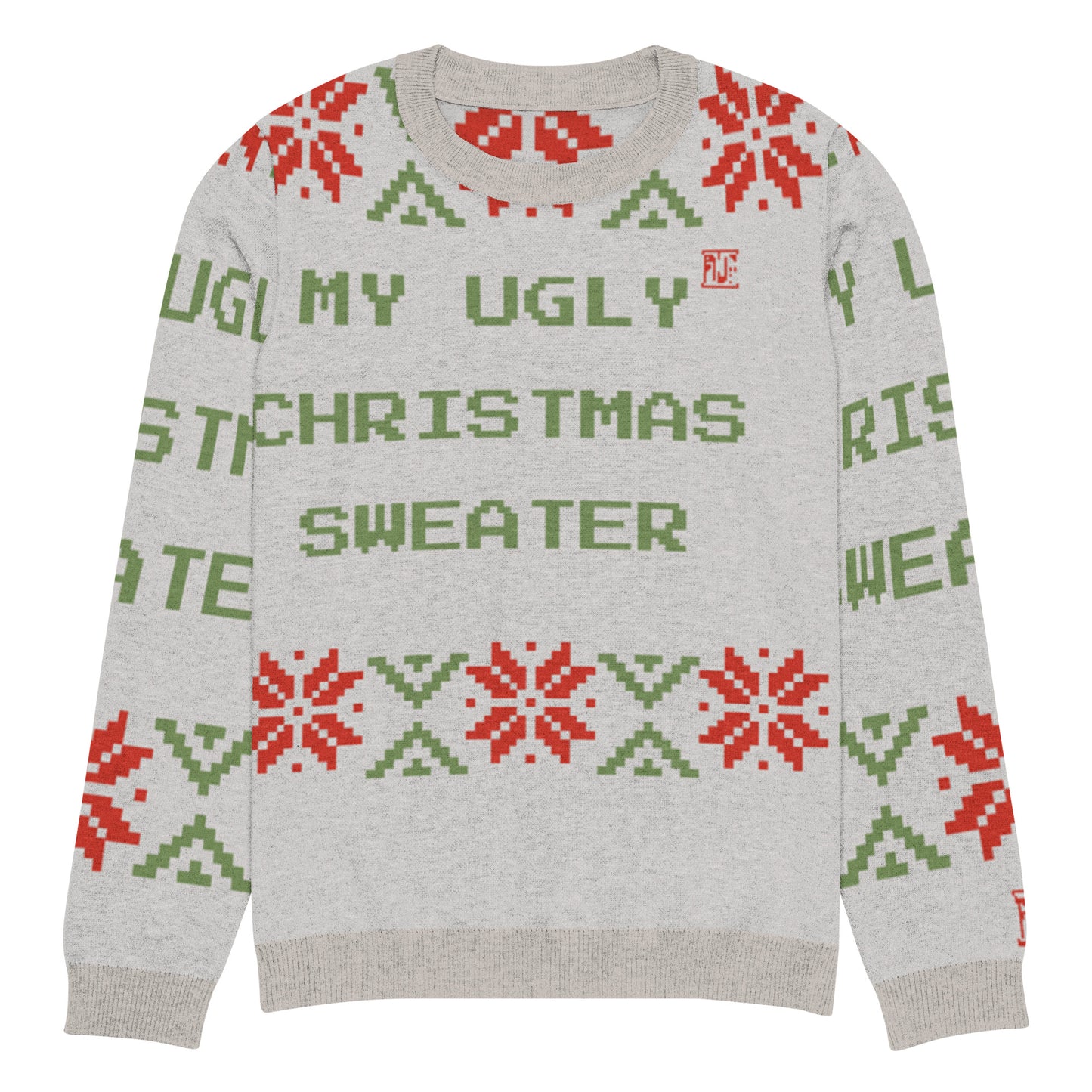 Pull tricoté ras-du-cou "Pull Moche de Noël"