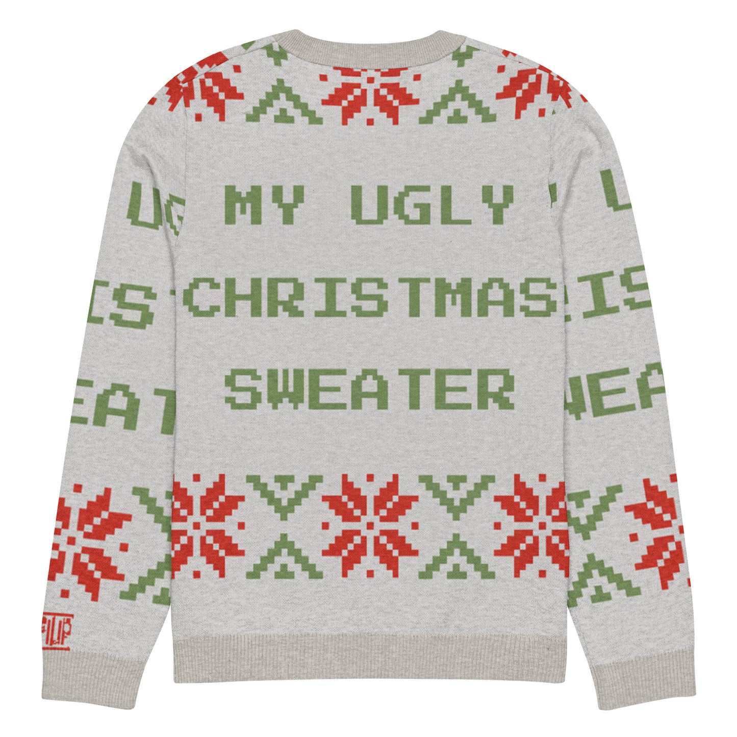 Pull tricoté ras-du-cou "Pull Moche de Noël"