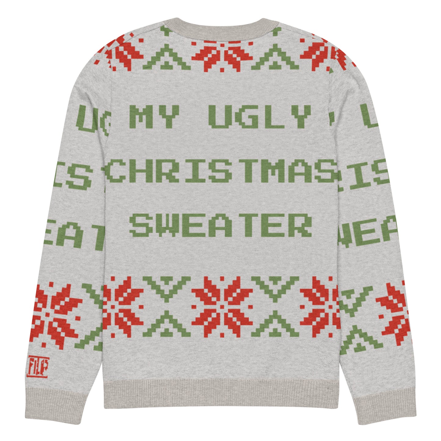 Pull tricoté ras-du-cou "Pull Moche de Noël"