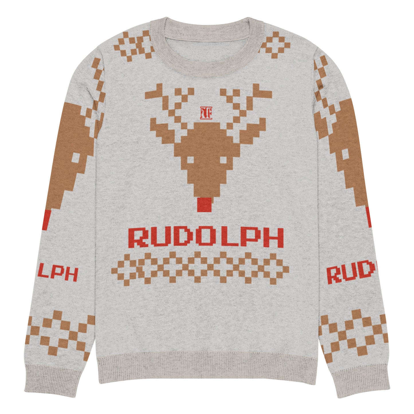 Pull tricoté ras-du-cou "Pull Moche de Noël"