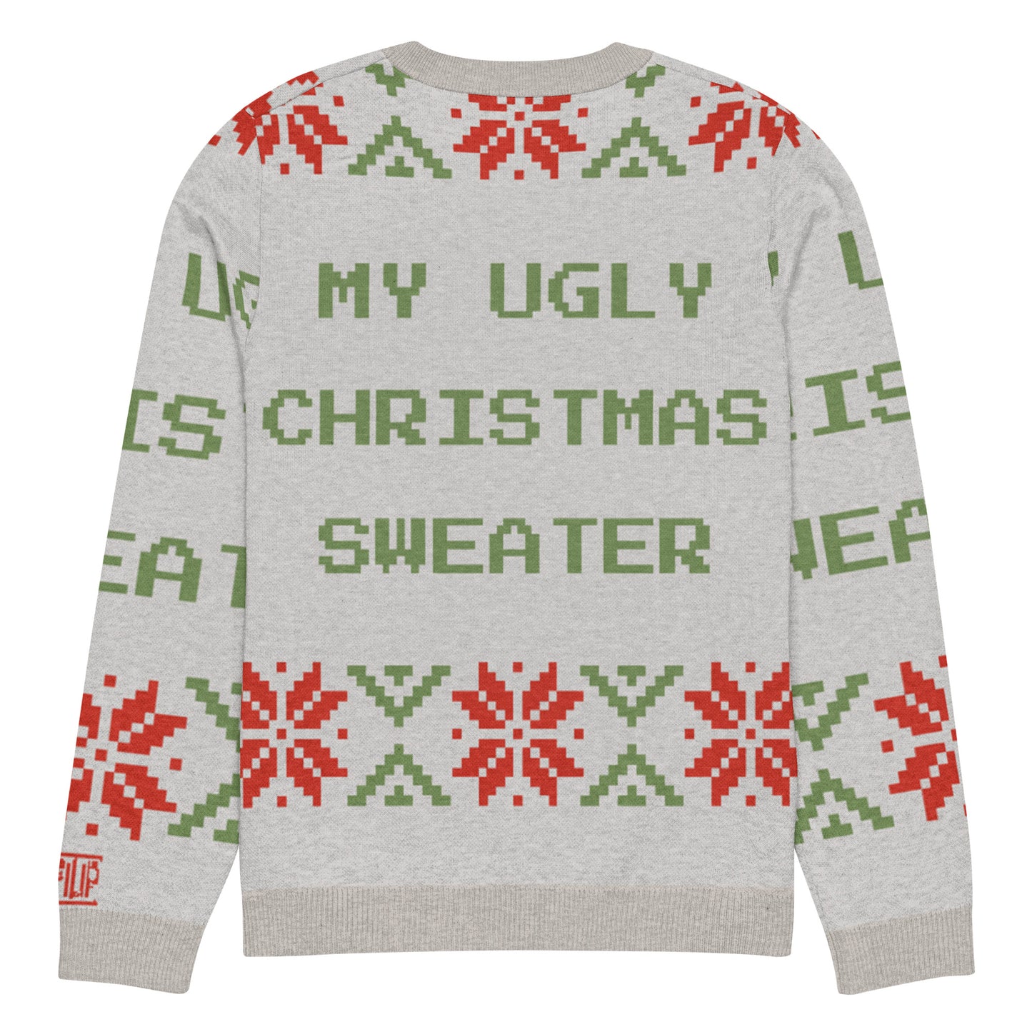 Pull tricoté ras-du-cou "Pull Moche de Noël"