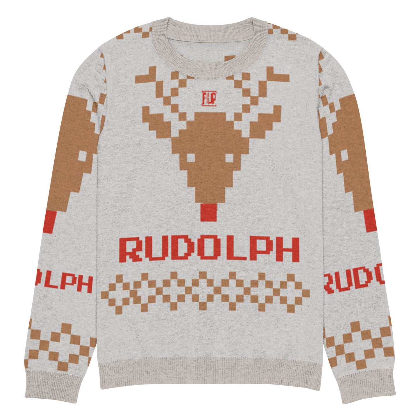 Pull tricoté ras-du-cou "Pull Moche de Noël"