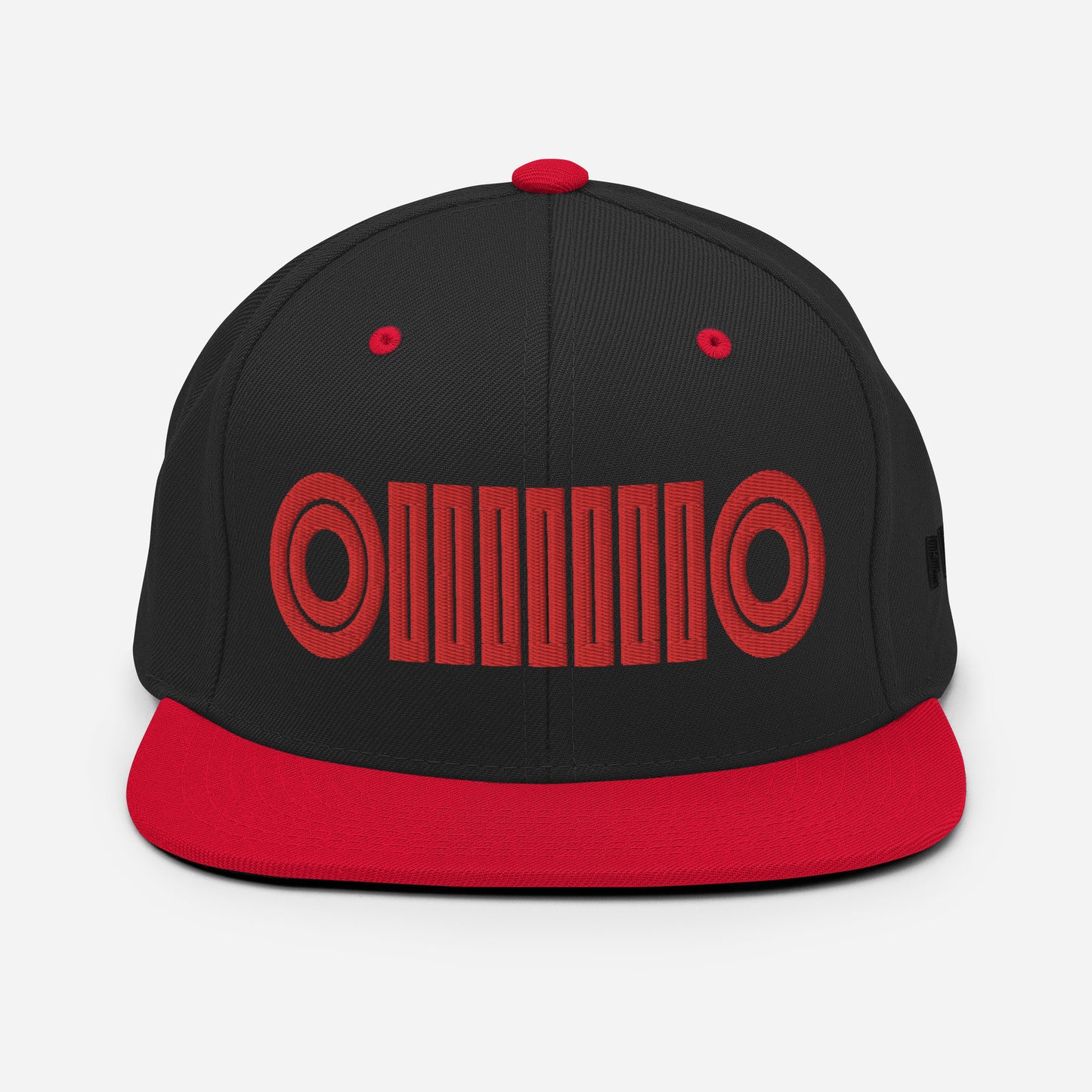 Casquette plate baseball, couleur noir et rouge