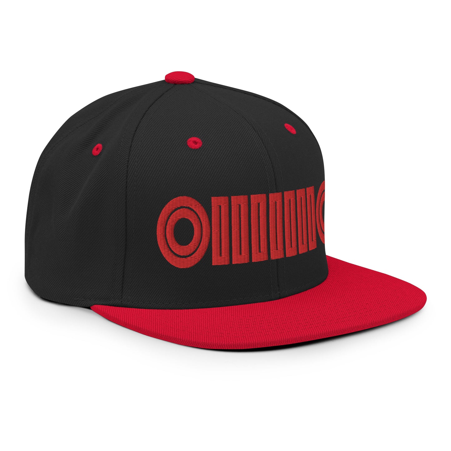 Casquette plate baseball, couleur noir et rouge