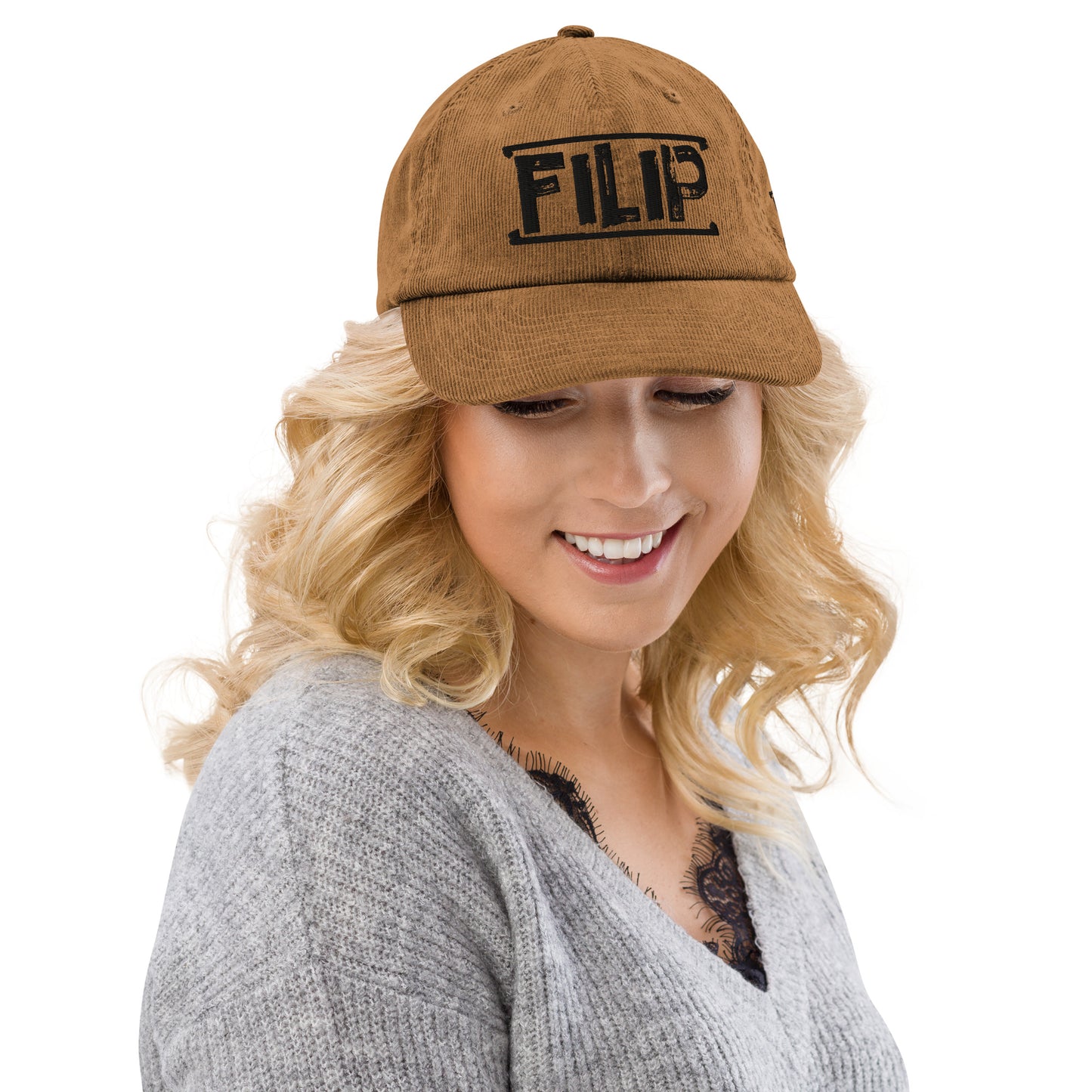 Casquette Filip en velours côtelé