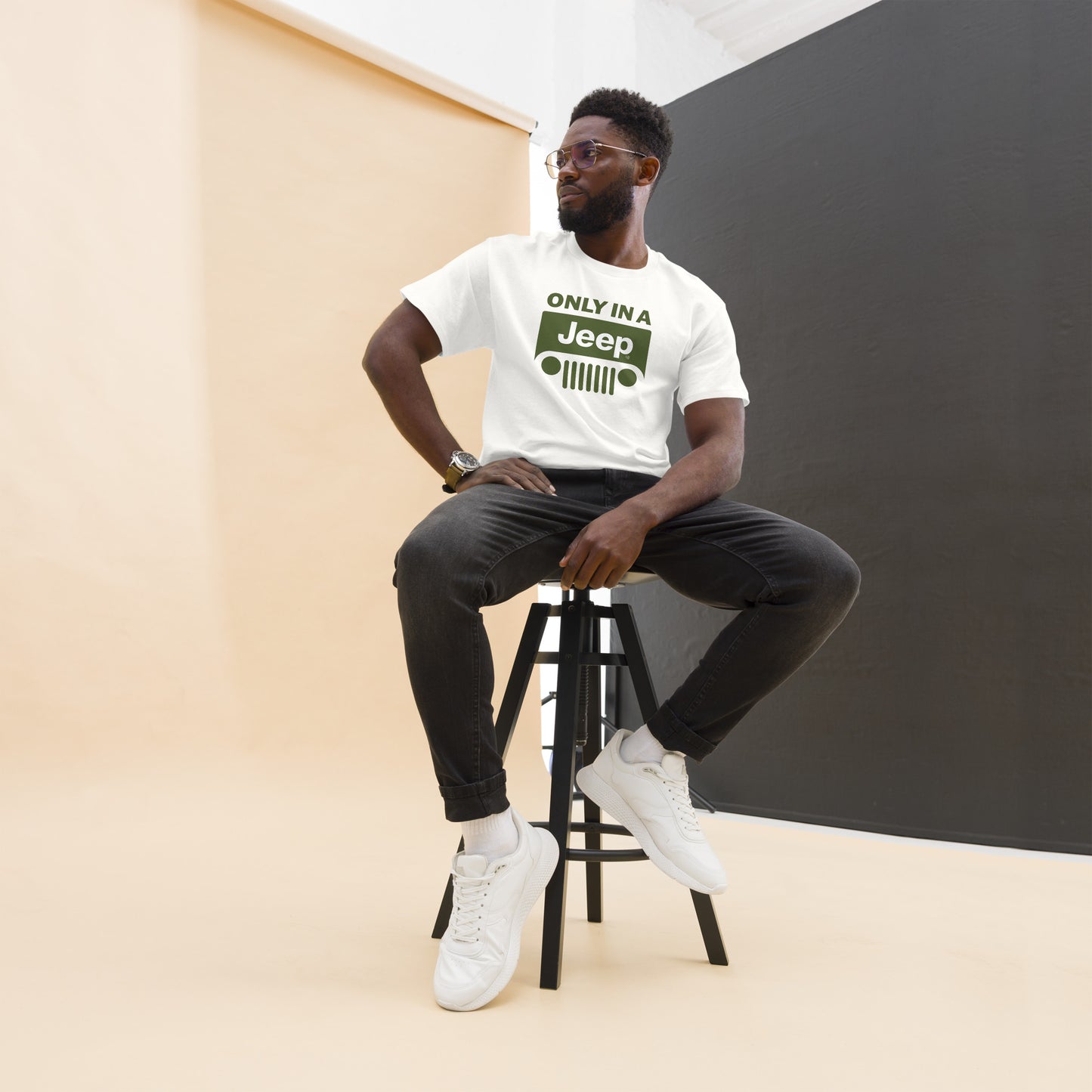T-shirt avec logo Jeep vert pour homme