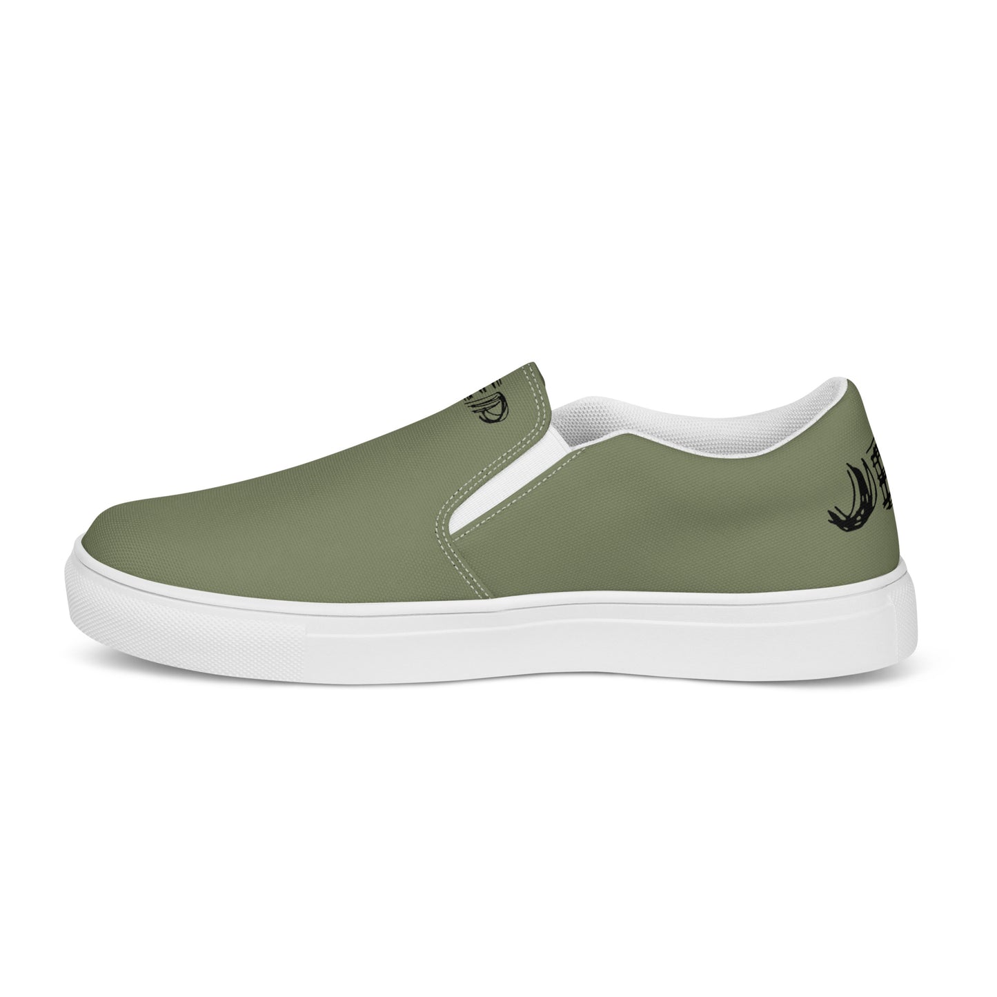 Tennis en toile Jeep sans lacets pour homme, couleur : verte
