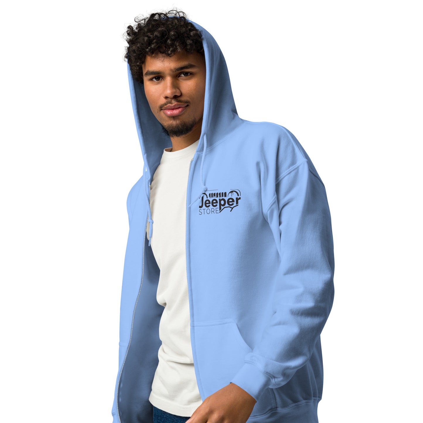 Sweat à capuche épais unisexe à fermeture éclair "Jeeper Store"