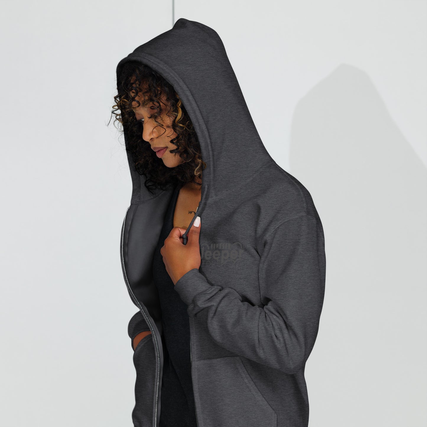 Sweat à capuche épais unisexe à fermeture éclair "Jeeper Store"