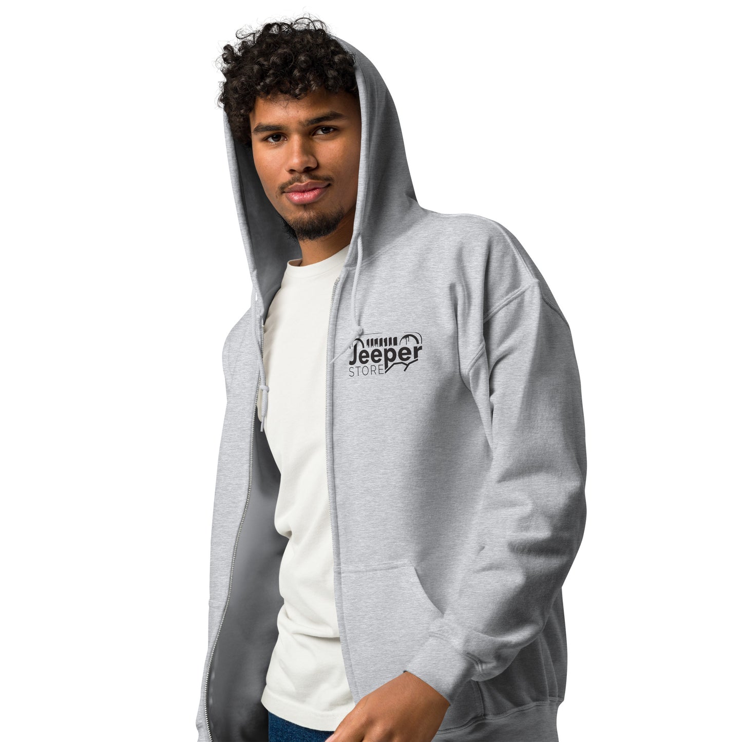 Sweat à capuche épais unisexe à fermeture éclair "Jeeper Store"