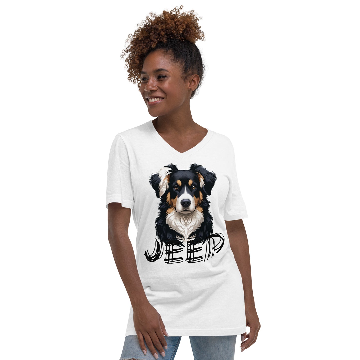 T-shirt Jeep Unisexe à Manches Courtes et Col V