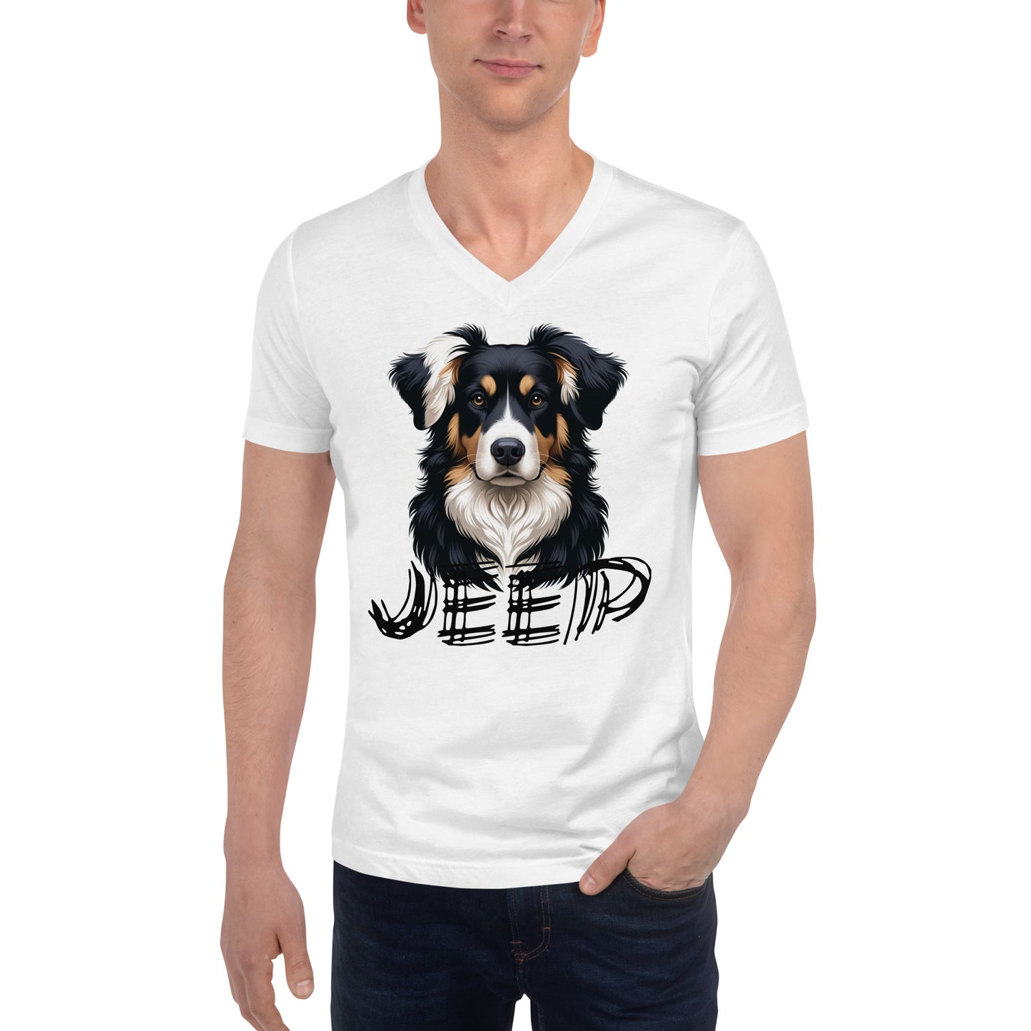 T-shirt Jeep Unisexe à Manches Courtes et Col V