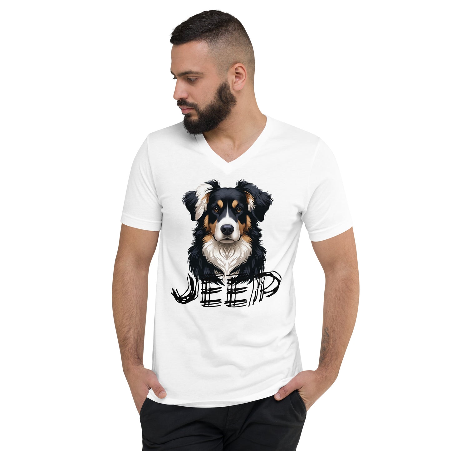 T-shirt Jeep Unisexe à Manches Courtes et Col V