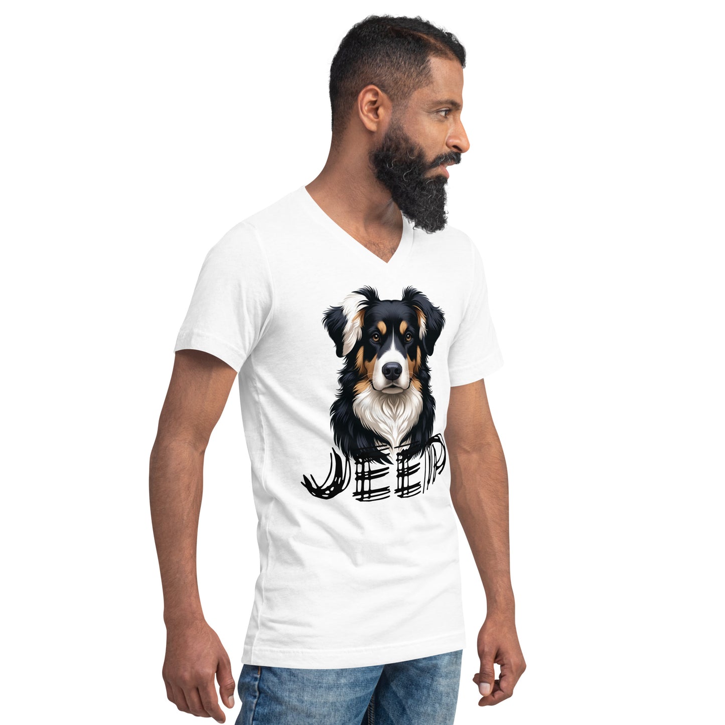 T-shirt Jeep Unisexe à Manches Courtes et Col V