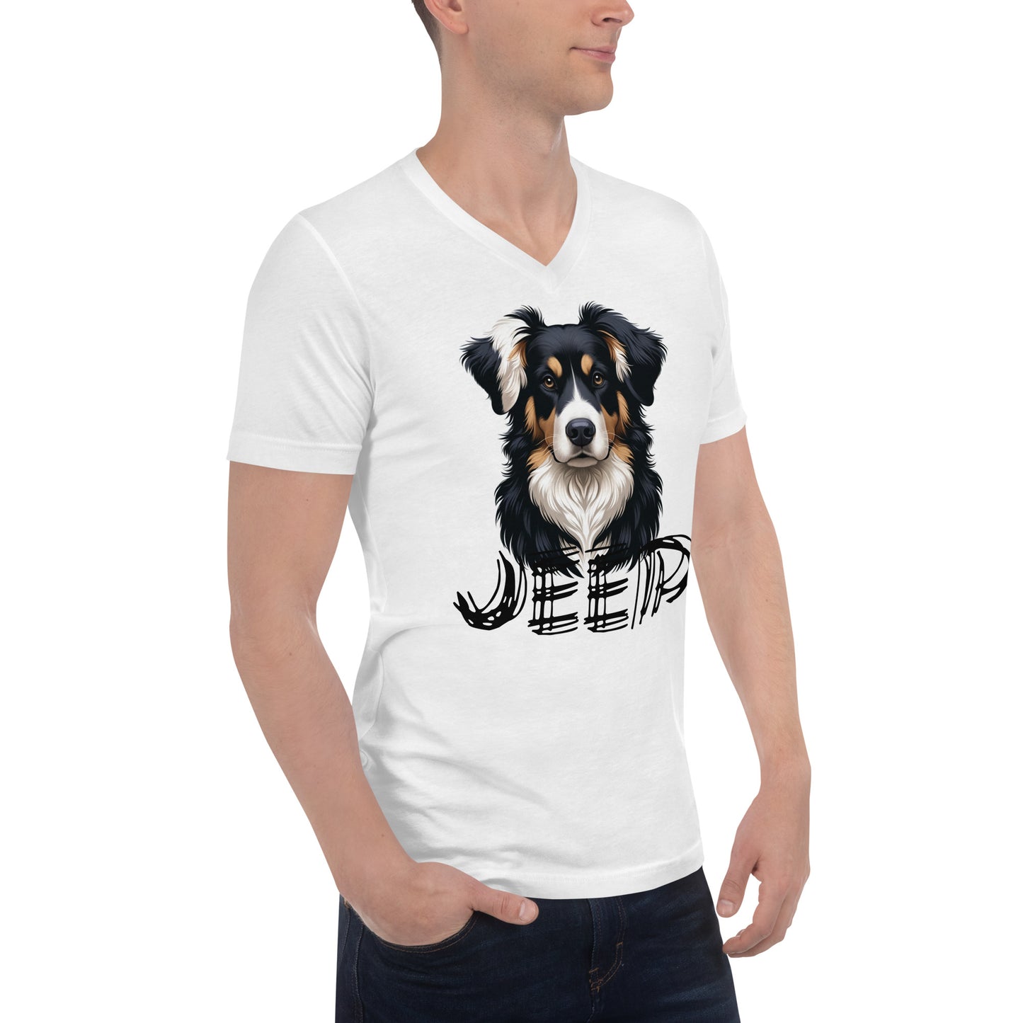 T-shirt Jeep Unisexe à Manches Courtes et Col V