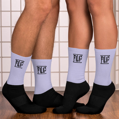 Chaussettes Filip unisexe noire et violette