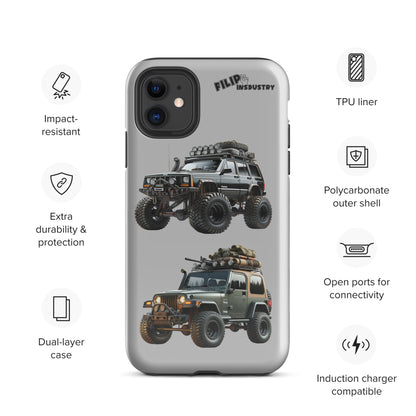 Coque d'iPhone® rigide pour Jeeper avec une TJ et un XJ