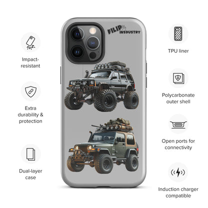 Coque d'iPhone® rigide pour Jeeper avec une TJ et un XJ