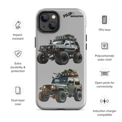 Coque d'iPhone® rigide pour Jeeper avec une TJ et un XJ