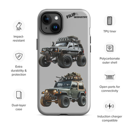 Coque d'iPhone® rigide pour Jeeper avec une TJ et un XJ