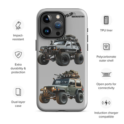 Coque d'iPhone® rigide pour Jeeper avec une TJ et un XJ