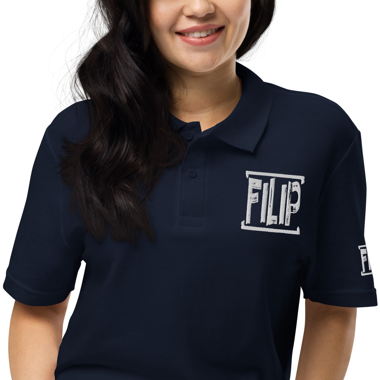 Polo piqué unisexe "Filip" bleu marine