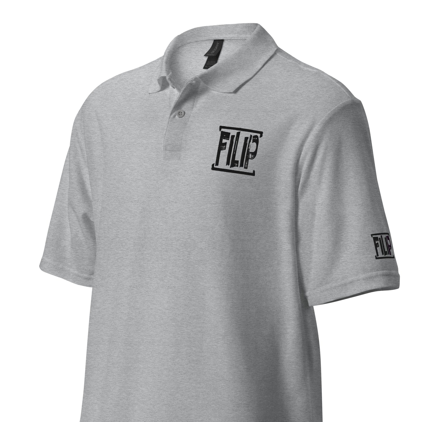 Polo piqué unisexe "Filip" gris