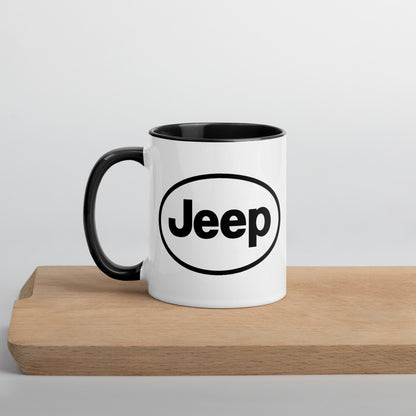 Mug Jeep avec Intérieur Coloré en noir