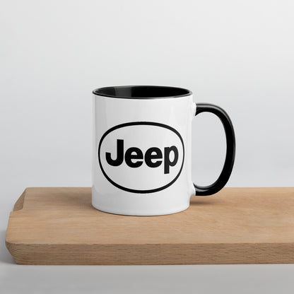 Mug Jeep avec Intérieur Coloré en noir